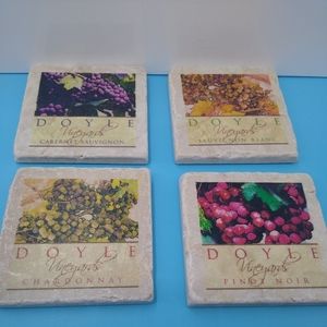 Set of 4 Marble Coasters. (C2)